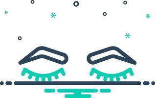 Mix icon for eyelash vector