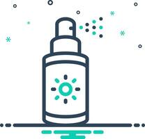 Mix icon for sunscreen spray vector