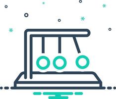 Mix icon for newtons cradle vector