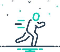 Mix icon for running vector