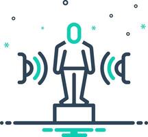 Mix icon for motion detector vector