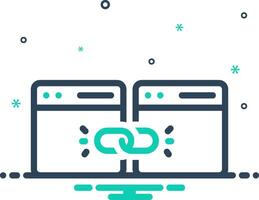Mix icon for link vector