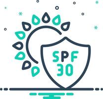 Mix icon for spf 30 vector