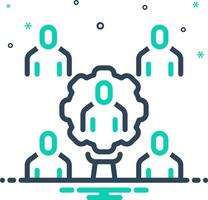 Mix icon for human resource vector