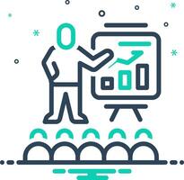 Mix icon for presentation vector