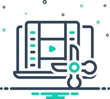 Mix icon for editing vector