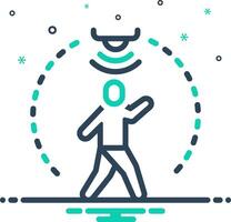 Mix icon for motion sensor vector