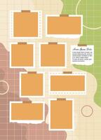 page grid layout abstract photo frames vector