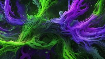 Dynamic Liquid vibrant colors abstract background. swirling liquids, cell shading, soft lighting animation video