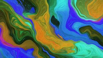 Dynamic Liquid vibrant colors particles abstract paint movement background. swirling liquids, fluid particles, cell shading, soft lighting animation video