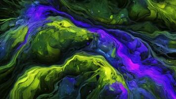 Multi-coloured abstract background with swirls of graduating colours, soft movement of colour fluid fusion video