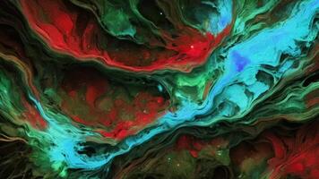 Multi-coloured abstract background with swirls of graduating colours, soft movement of colour fluid fusion video