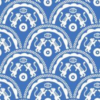 Tiger Arch Motif Pattern vector
