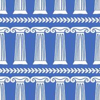 Greek Columns Seamless Pattern vector