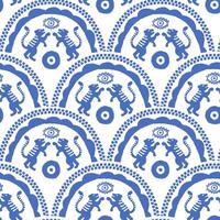 Tiger Arch Motif Pattern vector