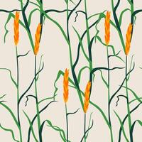 Wheat Ears Seamless Pattern vector