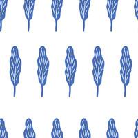 Hand Drawn Leaf Repeat Pattern vector