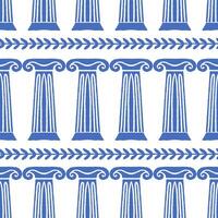 Greek Columns Seamless Pattern vector