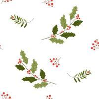 Isolated Holly Berries on White vector