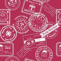 Red and White Stamp Pattern vector