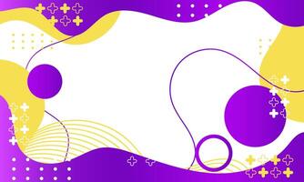 abstract background with purple and yellow shapes vector