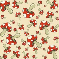The mushroom pattern illustration design vector
