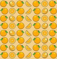 orange slices and oranges are arranged in a pattern vector