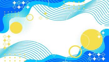 abstract background with yellow and blue waves vector