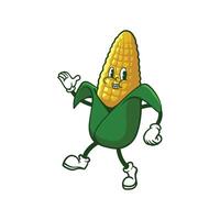 corn groovy style vector