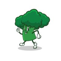 broccoli groovy style vector