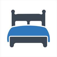 Double bed icon vector