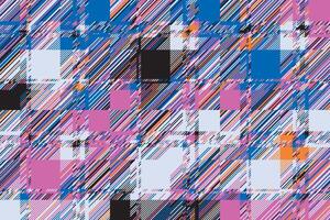 Modern glitch background. Color geometric abstract pattern . vector
