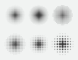 Set of halftone pattern for comics. Design element . illustration. vector