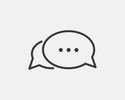 Chat icon design element. Talk bubble speech sign. Dialogue balloon. vector