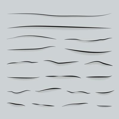 Paper cuts pattern set. Isolated on background. illustration