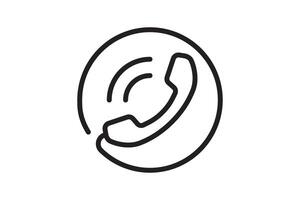 Call phone icon. Communication and support symbol. Telephone sign. vector