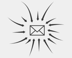 Envelope icons letter. Envelop icon template. Mail symbol element. Mailing label for web or print design. vector
