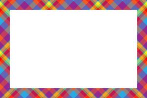 Vintage frame . Scottish border pattern retro style. Tartan plaid ornament. vector