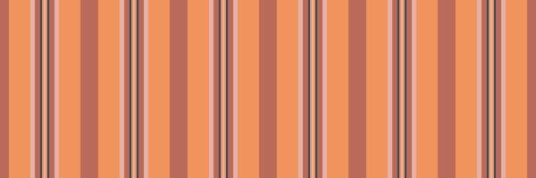 Cosy stripe vertical background, tissue lines texture pattern. Drapery seamless fabric textile in orange and red colors. vector