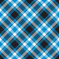 Tartan plaid pattern in blue. Print fabric texture seamless. Check background. vector