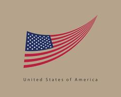 USA flag . Modern style United States of America symbol. American banner design element vector