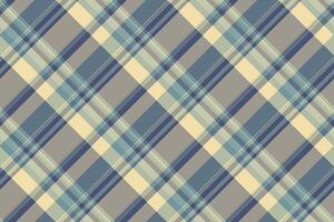 Coloured background textile plaid, close-up pattern seamless. Korean tartan check texture fabric in pastel and vintage gray colors. vector