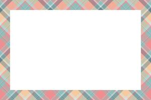 Vintage frame . Scottish border pattern retro style. Tartan plaid ornament. vector