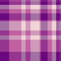 Lined texture check textile, sexual fabric tartan. Event pattern plaid background seamless in pink and purple colors. vector
