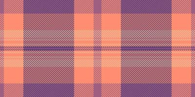 Close up seamless fabric texture, satin pattern textile . Trendy background tartan check plaid in violet and red colors. vector