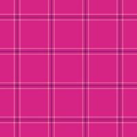 Blank texture check tartan, finish fabric background. Refresh plaid pattern seamless textile in pink and dark colors. vector