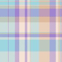 Large check seamless textile, baby pattern fabric background. Mature texture tartan plaid in light and violet colors. vector