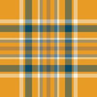 Cover check textile plaid, glen fabric pattern. Quality tartan texture seamless background in amber and yellow colors. vector
