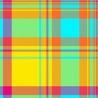 Mexico pattern background tartan, gorgeous check textile . Summertime fabric texture seamless plaid in bright and radioactive colors. vector