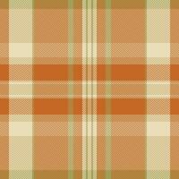 Stripe fabric background check, trousers texture tartan textile. Picture pattern plaid seamless in orange and amber colors. vector